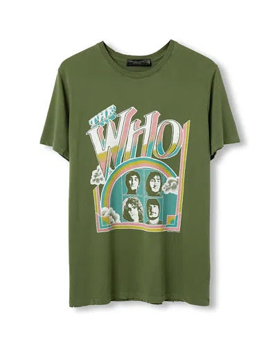 Junk Food Clothing Unisex The Who Us Tour '76 Vintage-like Tee In Green
