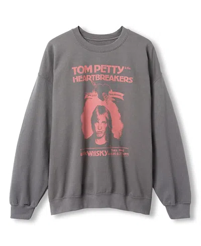 Junk Food Clothing Unisex Tom Petty At The Whiskey Flea Market Crew Sweatshirt In Gray