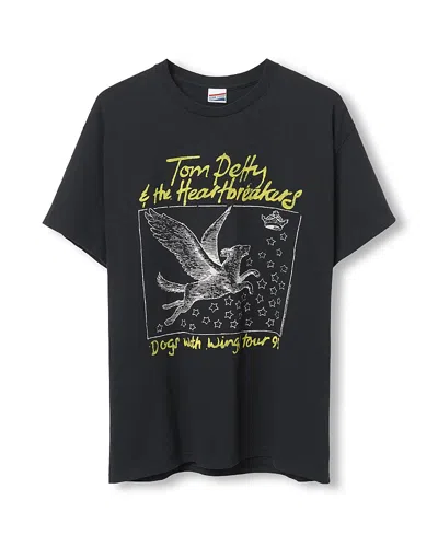Junk Food Clothing Unisex Tom Petty Dogs With Wings Tour '95 Flea Market Tee In Black