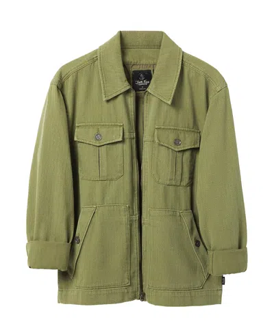 Junk Food Clothing Unisex Utility Twill Shacket In Green