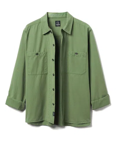 Junk Food Clothing Unisex Washed Twill Work Shirt In Green