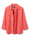 Junk Food Clothing Unisex Washed Twill Work Shirt In Red