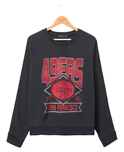 Junk Food Clothing Womens 49ers Overtime Crew In True Black
