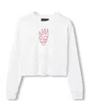 Junk Food Clothing Women's A Hot Mess Crop Crew Tee In White