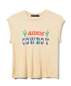 Junk Food Clothing Women's Adios Cowboy Vintage Tissue Tank In Nude