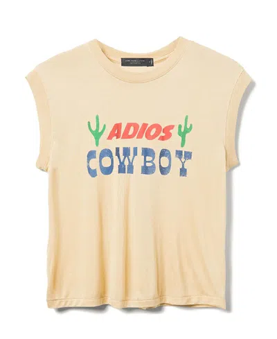 Junk Food Clothing Women's Adios Cowboy Vintage Tissue Tank In Nude