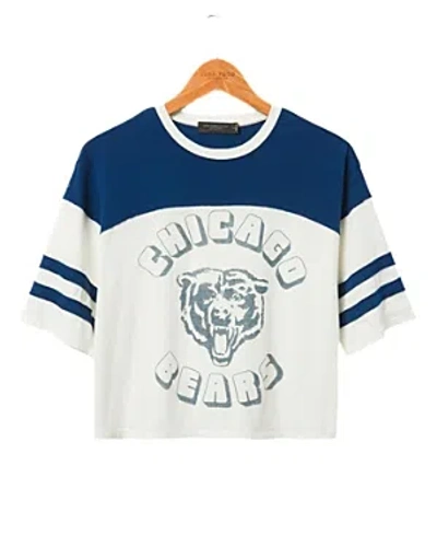 Junk Food Clothing Women's Nfl Chicago Bears Hail Mary Tee In Sugar/true Navy