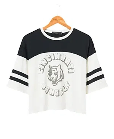 Junk Food Clothing Women's Nfl Cincinnati Bengals Hail Mary Tee In Sugar/true Black