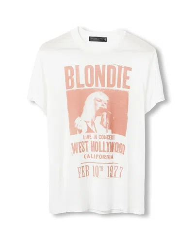 Junk Food Clothing Women's Blondie West Hollywood Vintage-like Tissue Tee In White