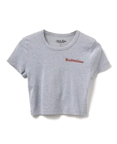 Junk Food Clothing Women's Budweiser Anheuser Busch Tee In Gray