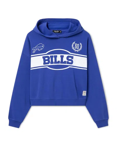 Junk Food Clothing Women's Buffalo Bills Oversized Crop Hoodie In Liberty