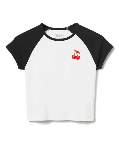 Junk Food Clothing Women's Cherry Baby Raglan Tee In Multi