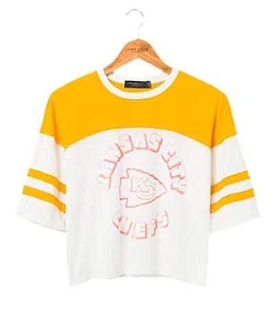 Junk Food Clothing Women's Chiefs Hail Mary Tee In Sugar/mustard