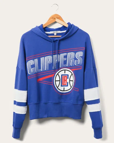 Junk Food Clothing Women's Clippers Overtime Striped Fleece Hoodie In Multi