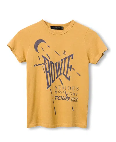 Junk Food Clothing Women's David Bowie Us Tour '82 Original Tee In Yellow
