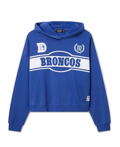 Junk Food Clothing Women's Denver Broncos Oversized Crop Hoodie In Liberty
