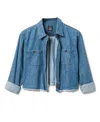 Junk Food Clothing Women's Hemp Denim Crop Shirt In Blue