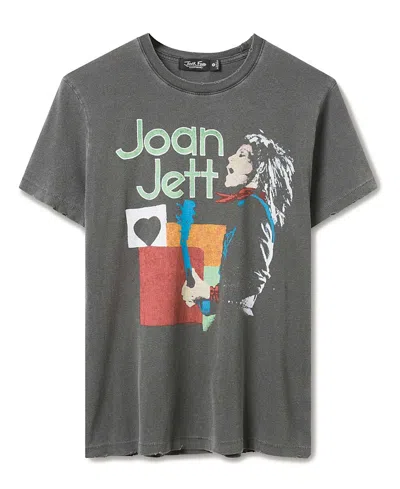 Junk Food Clothing Women's Joan Jett Cherry Bomb Vintage Tee In Gray