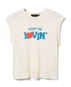 Junk Food Clothing Women's Keep On Lovin Vintage Tissue Tank In Neutral