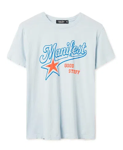 Junk Food Clothing Women's Manifest The Good Stuff Vintage Tee In Blue