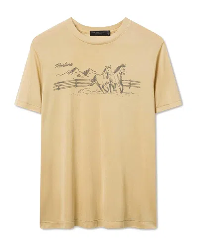 Junk Food Clothing Women's Montana Horses Vintage Tissue Tee In Brown