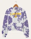 JUNK FOOD CLOTHING WOMEN'S NBA LOS ANGELES LAKERS TIE DYE MOCK NECK FLEECE