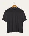 Junk Food Clothing Women's Nba Miami Heat Mock Neck Tee In Black