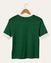 Junk Food Clothing Women's Nba Milwaukee Bucks Slim Ringer Tee In Green