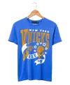 Junk Food Clothing Women's Nba New York Knicks Banner Vintage Tee In Liberty