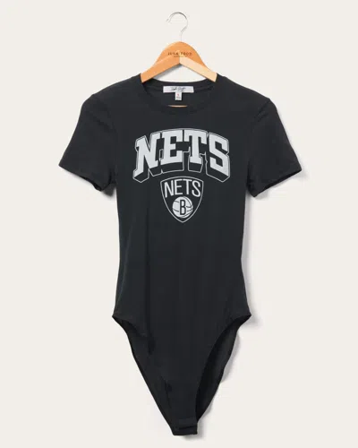 Junk Food Clothing Women's Nets Buzzer-beater Bodysuit In Black
