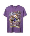 Junk Food Clothing Women's Nfl Baltimore Ravens Brick Vintage Tee In Purple