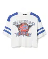 Junk Food Clothing Women's Nfl Buffalo Bills Striped Crop Tee