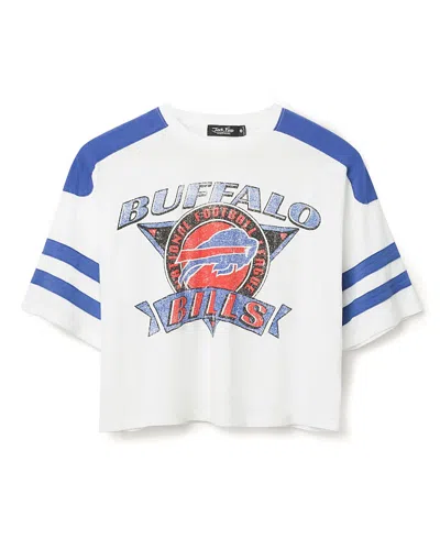 Junk Food Clothing Women's Nfl Buffalo Bills Striped Crop Tee