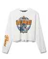 Junk Food Clothing Women's Nfl Chicago Bears Helmet Crop Fleece In White