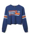 Junk Food Clothing Women's Nfl Chicago Bears Retro Crop Fleece In Blue