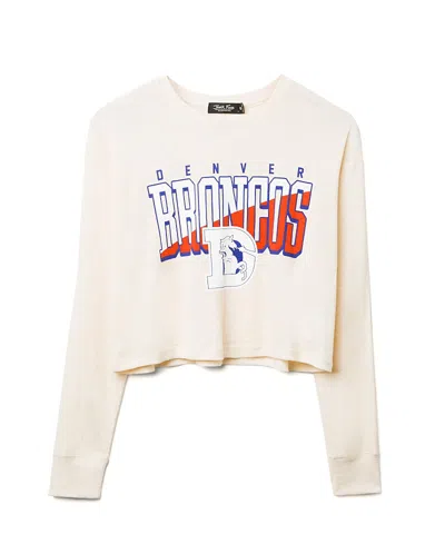 Junk Food Clothing Women's Nfl Denver Broncos Slant Crop Thermal In White