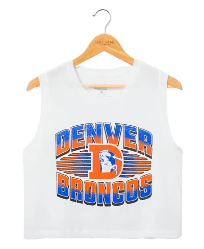 Junk Food Clothing Women's Nfl Denver Broncos Tank Top In White