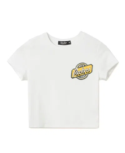 Junk Food Clothing Women's Nfl Green Bay Packers Cheers Baby Tee In White
