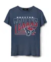 Junk Food Clothing Women's Nfl Houston Texans Vintage Tee In Navy