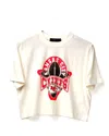 Junk Food Clothing Women's Nfl Kansas City Chiefs Mock Neck Crop Tee In White