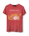 Junk Food Clothing Women's Nfl Kansas City Chiefs Vintage Tee In Licorice