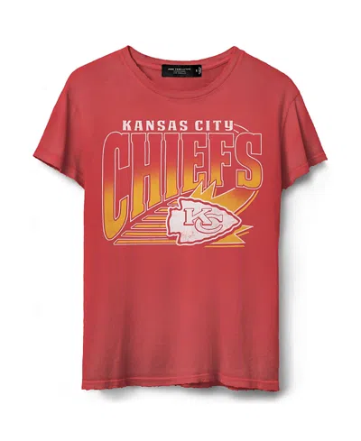 Junk Food Clothing Women's Nfl Kansas City Chiefs Vintage Tee In Licorice