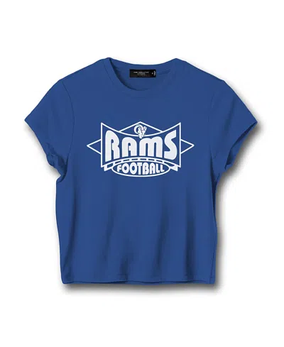 Junk Food Clothing Women's Nfl Los Angeles Rams Baby Tee In Liberty