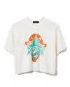 Junk Food Clothing Women's Nfl Miami Dolphins Mock Neck Crop Tee In White