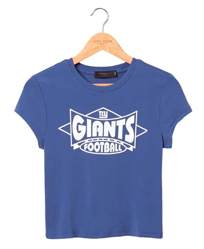 Junk Food Clothing Women's Nfl New York Giants Baby Tee In Liberty