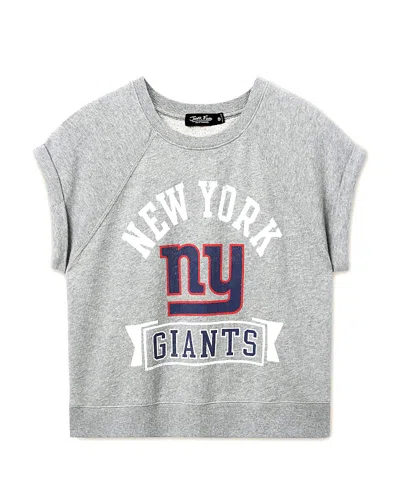 Junk Food Clothing Women's Nfl New York Giants Raglan Fleece Tank In Brown