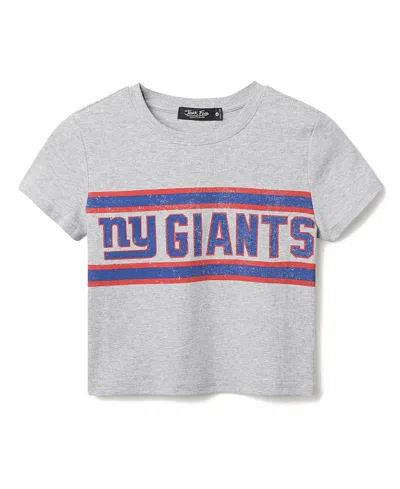 Junk Food Clothing Women's Nfl New York Giants Sideline Baby Tee In Gray