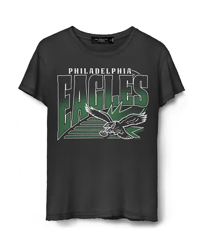Junk Food Clothing Women's Nfl Philadelphia Eagles Vintage Tee In Midnight