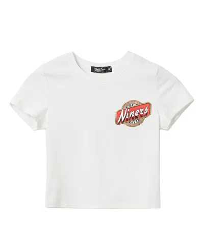 Junk Food Clothing Women's Nfl San Francisco 49ers Cheers Baby Tee In White