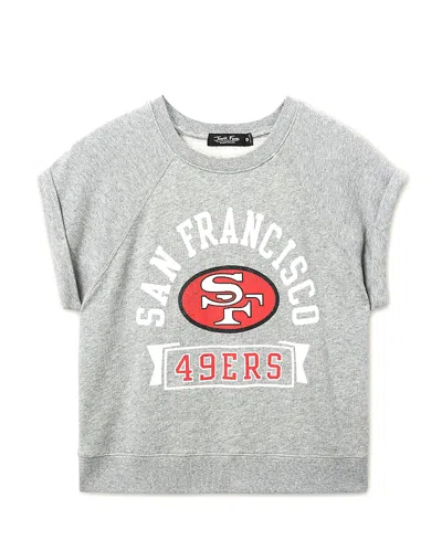 Junk Food Clothing Women's Nfl San Francisco 49ers Raglan Fleece Tank In Gray